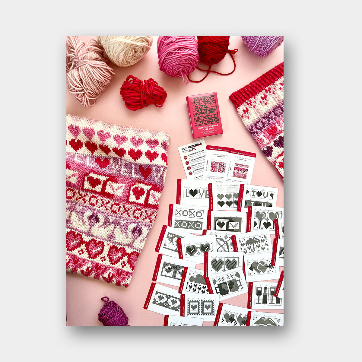 Doodle Card Deck de Pacific Knits Co, modèle Valentines 2 (expansion pack)