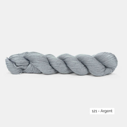 Echeveau de Pinta de Pascuali, laine à chaussettes sans nylon, coloris 121 Argent