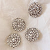 Lot de 4 boutons rosace avec strass pour le cardigan April de Petite Knit