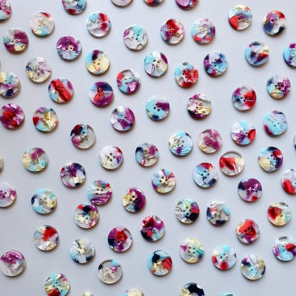 Boutons Pigeon Wishes, modèle Hubble Bubble, diamètre 15mm