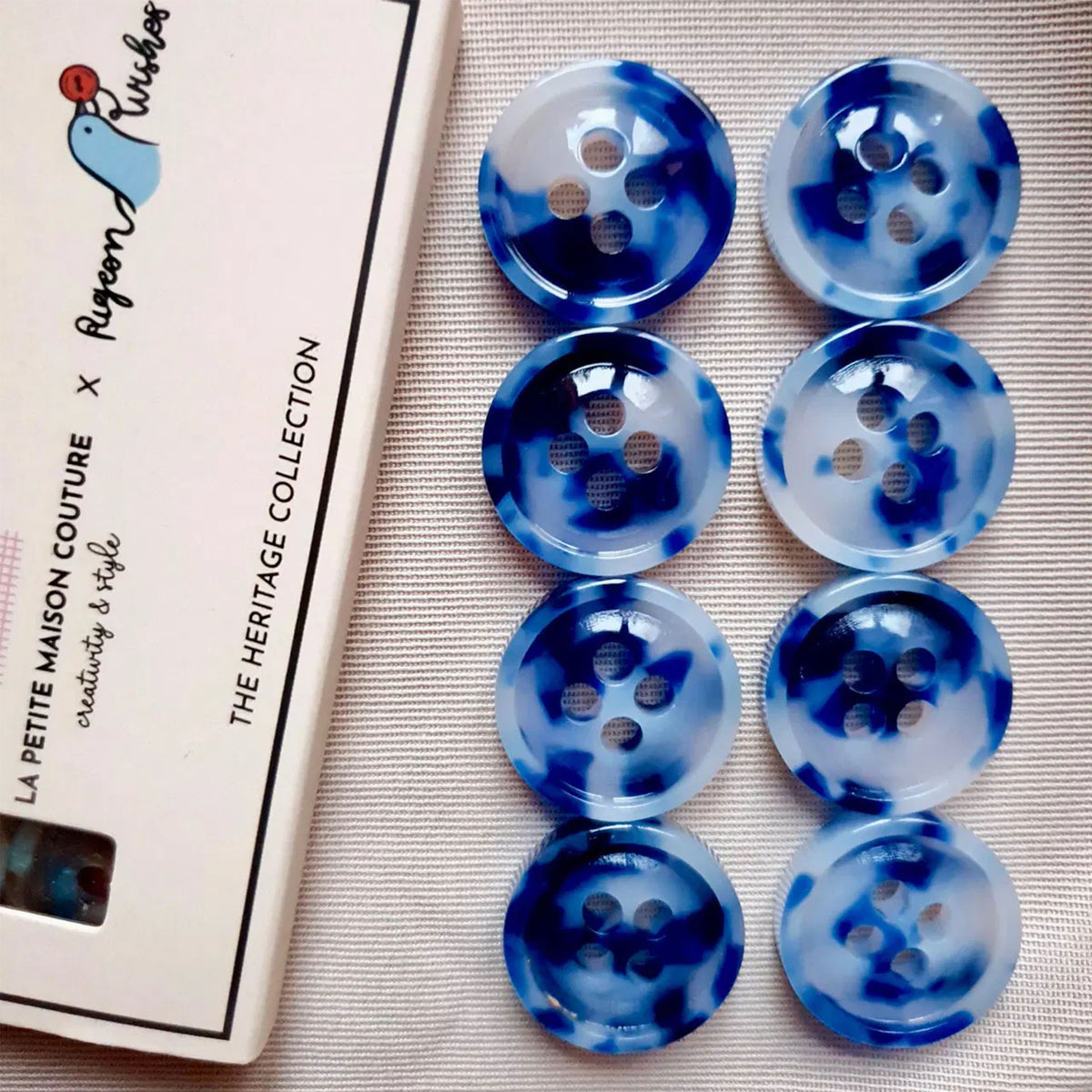 Boutons Pigeon Wishes, modèle French Riviera, diamètre 23mm