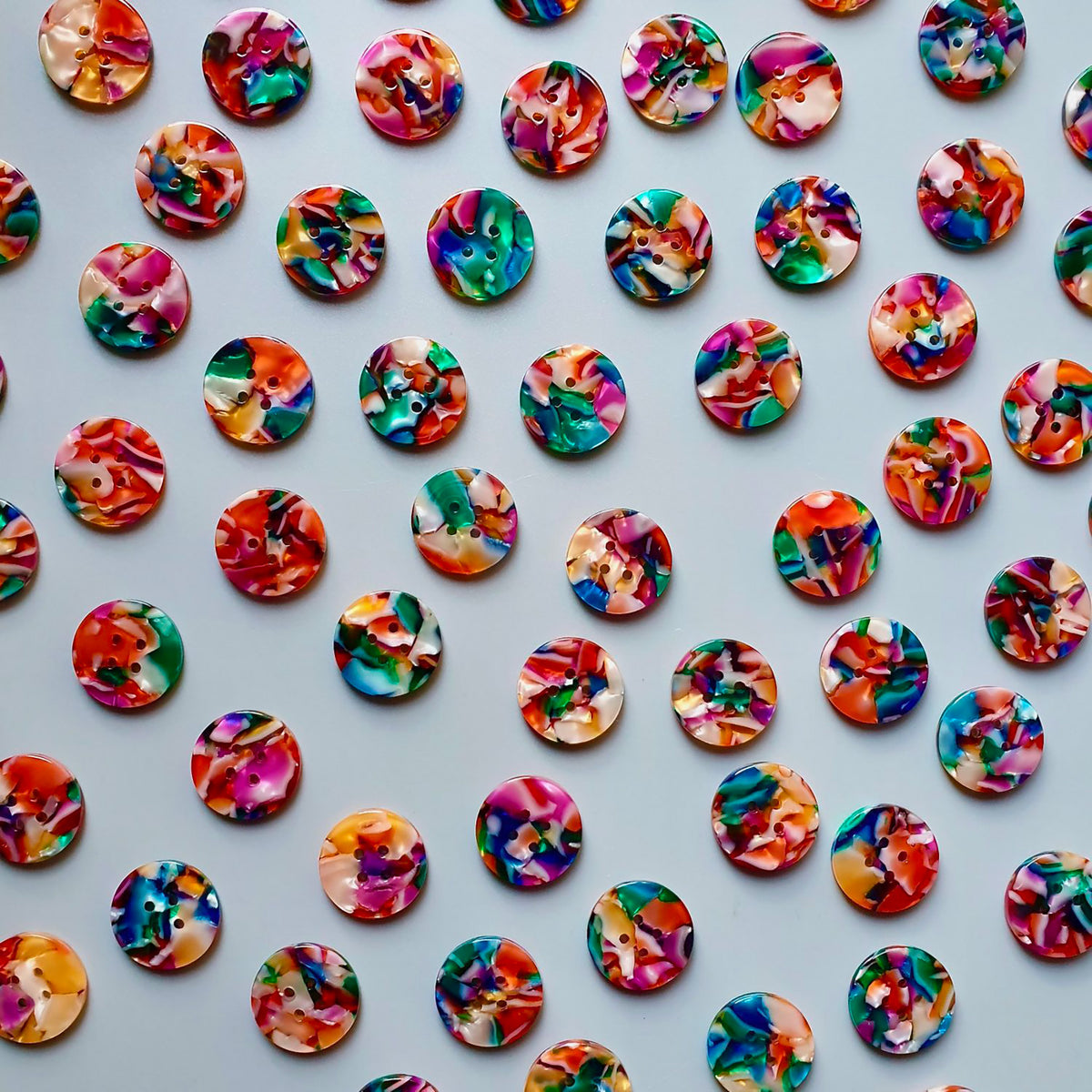 Boutons Pigeon Wishes, modèle Kaleidoscope, diamètre 20mm