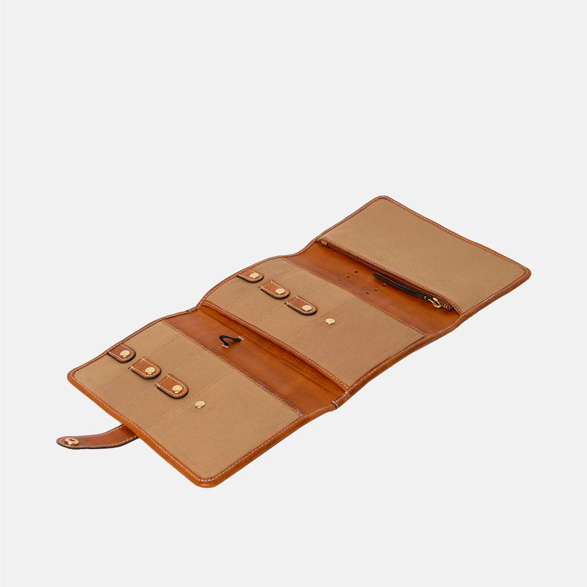 Pochette à aiguilles circulaires fixes Re:Designed P007 coloris Burned Tan