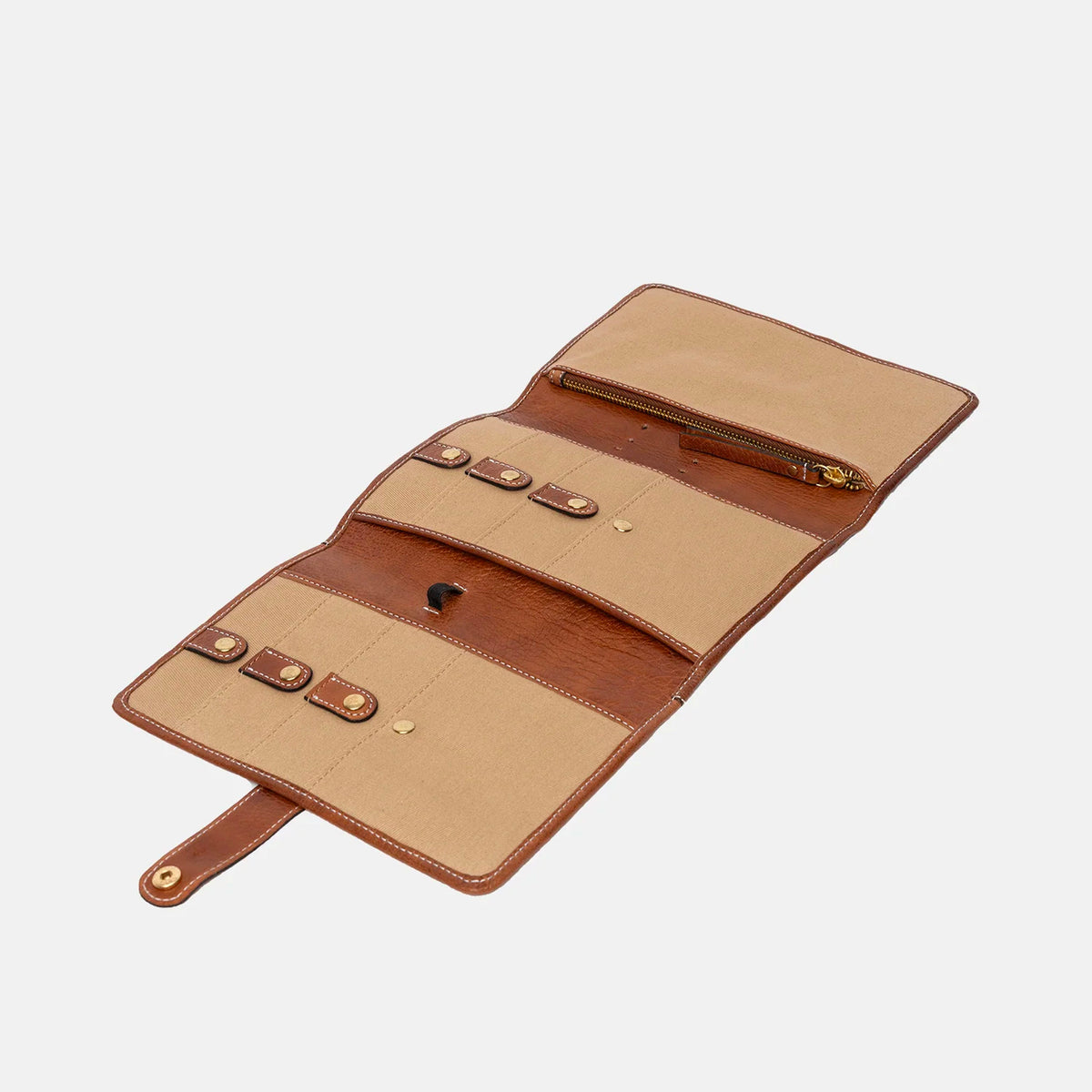 Pochette à aiguilles circulaires fixes Re:Designed P007 coloris Walnut