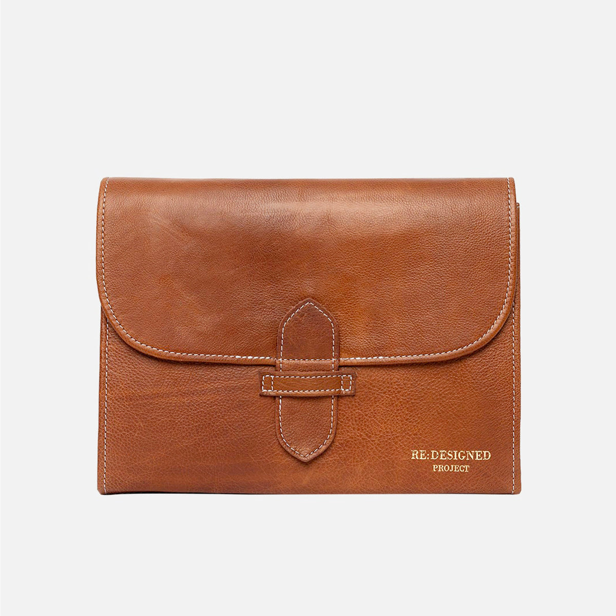 Pochette à soufflets Re:Designed P018 coloris Walnut