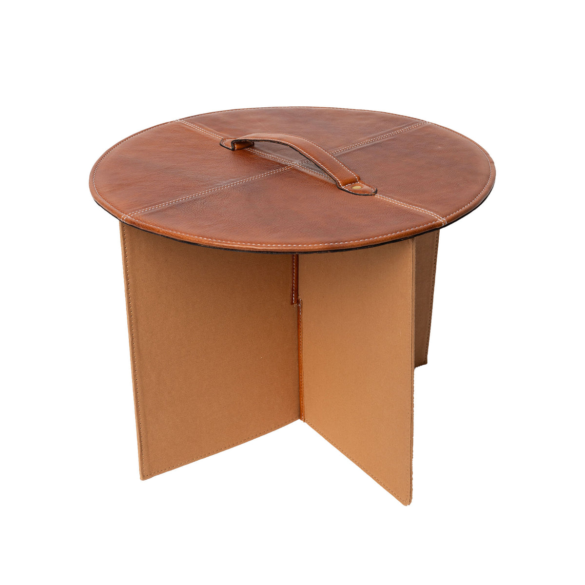 Ensemble couvercle et séparateur P050 de Re:Designed pour bucket bag P026, coloris Walnut