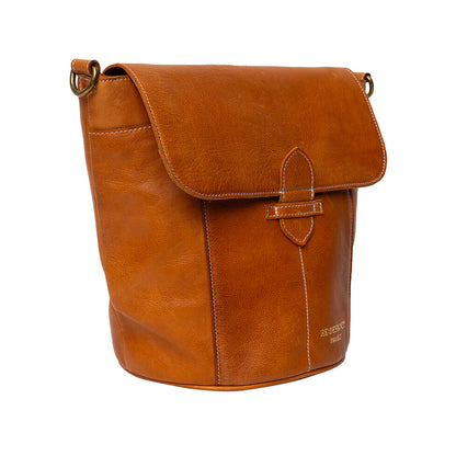 Sac à rabat P058 de Re:Designed coloris Burned Tan