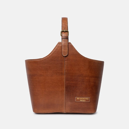 Panier rigide "bucket bag" P071 de Re:Designed coloris Walnut