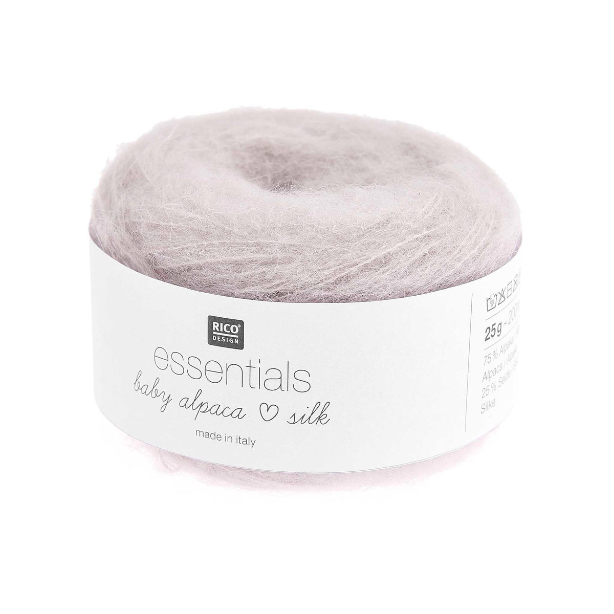 Cake de Baby Alpaca Loves Silk de Rico Design, coloris 01 Nature