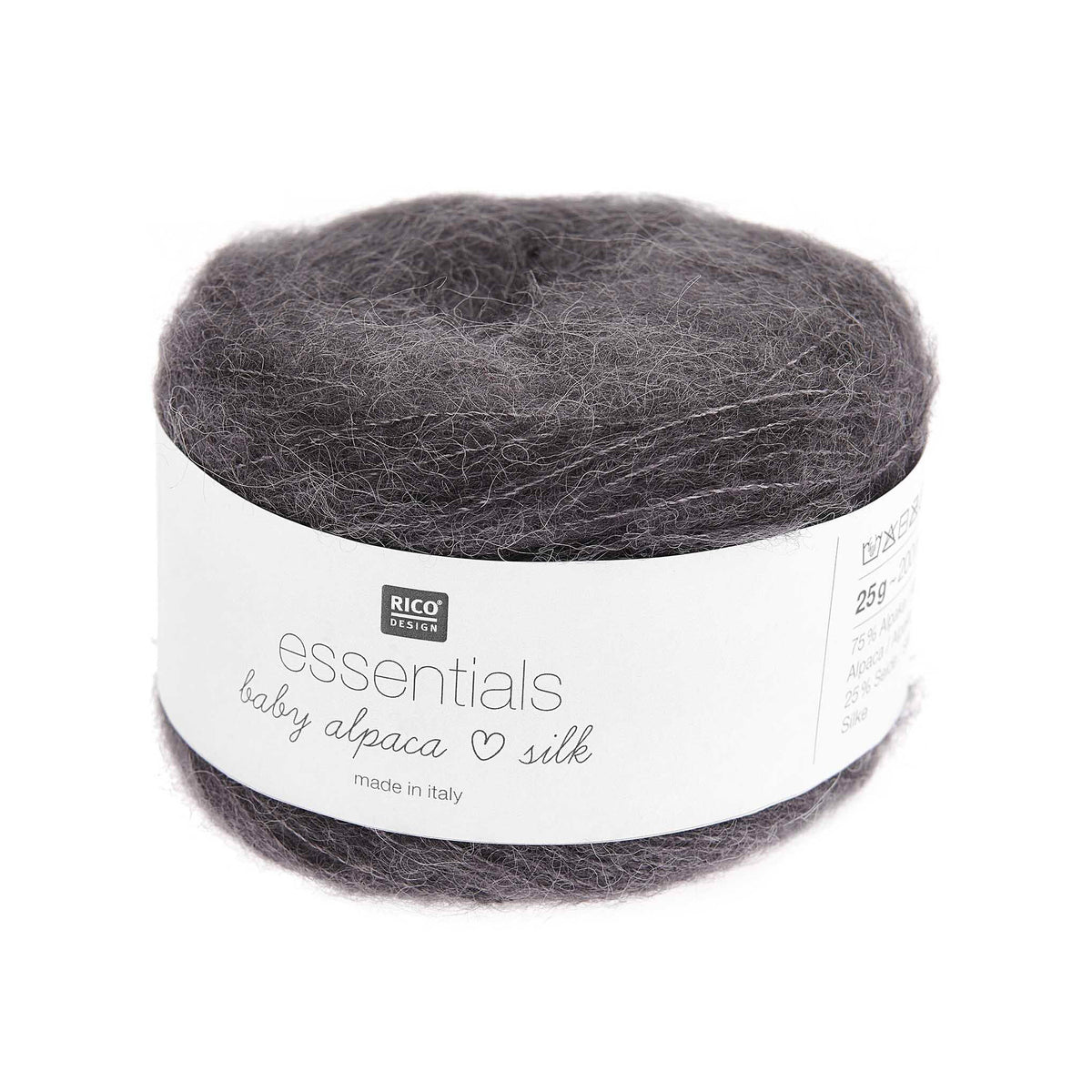 Cake de Baby Alpaca Loves Silk de Rico Design, coloris 03 Grey