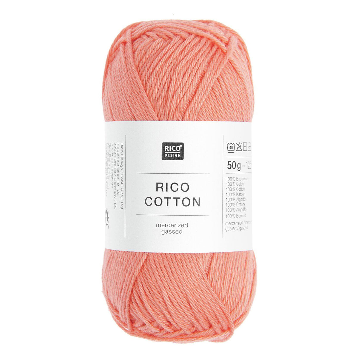Pelote de Cotton de Rico Design coloris 203 Flamant Rose