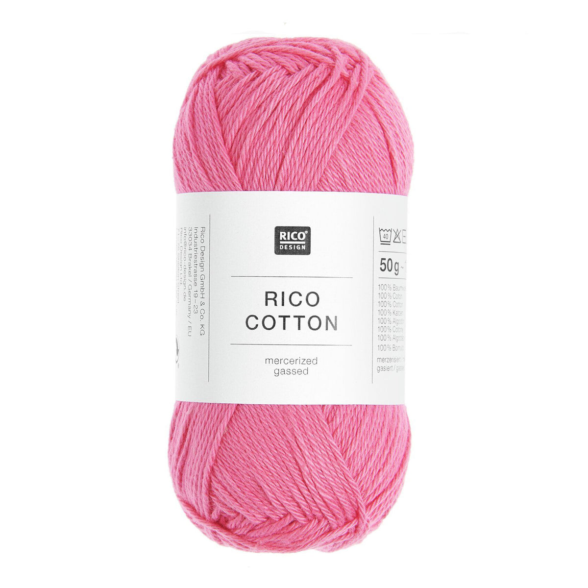 Pelote de Cotton de Rico Design coloris 301 Rose
