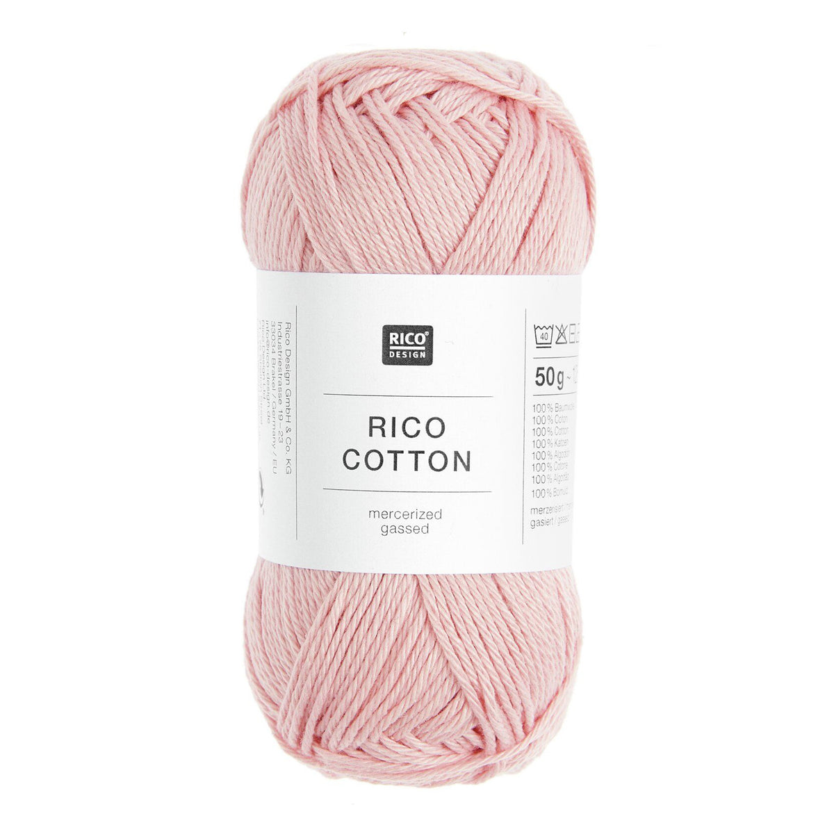 Pelote de Cotton de Rico Design coloris 305 Rose Pâle