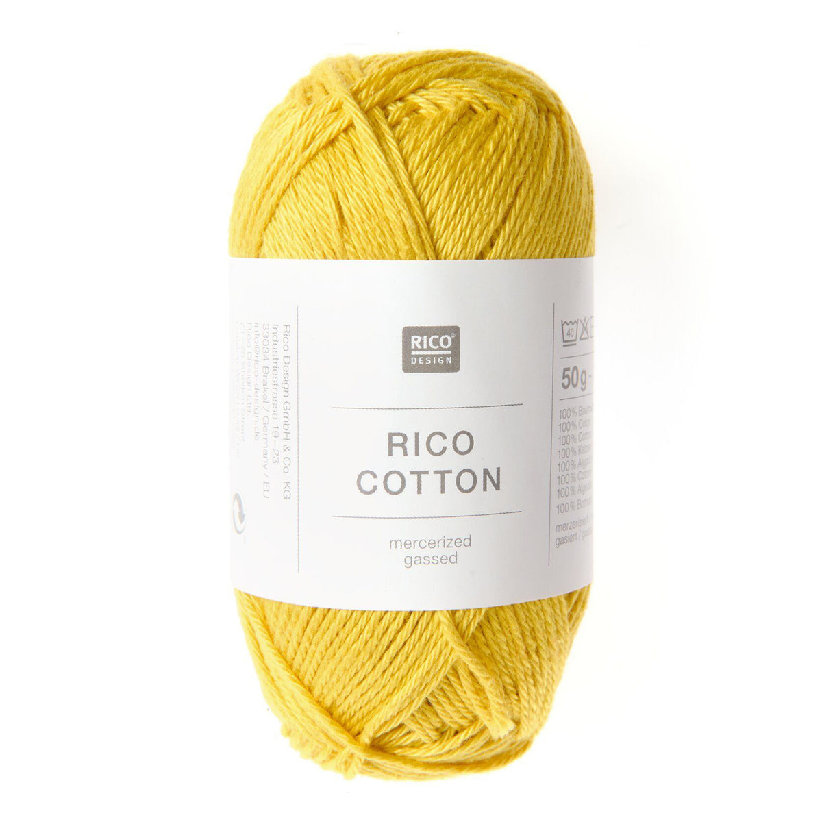 Pelote de Cotton de Rico Design coloris 502 Jaune