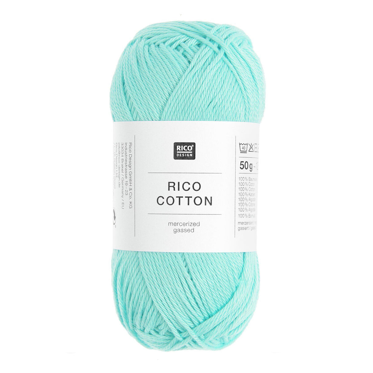 Pelote de Cotton de Rico Design coloris 606 Aqua