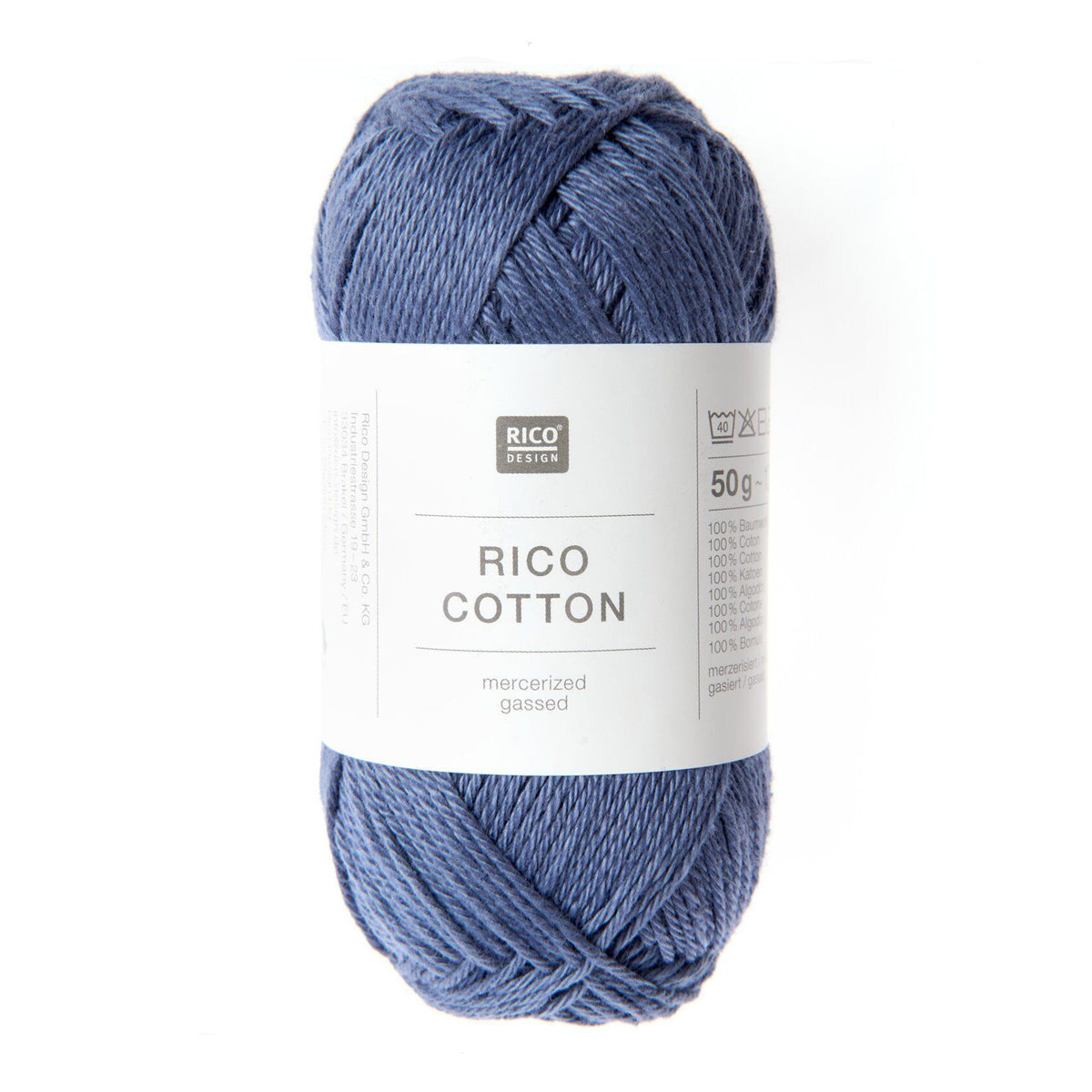 Pelote de Cotton de Rico Design coloris 805 Bleu Nuit