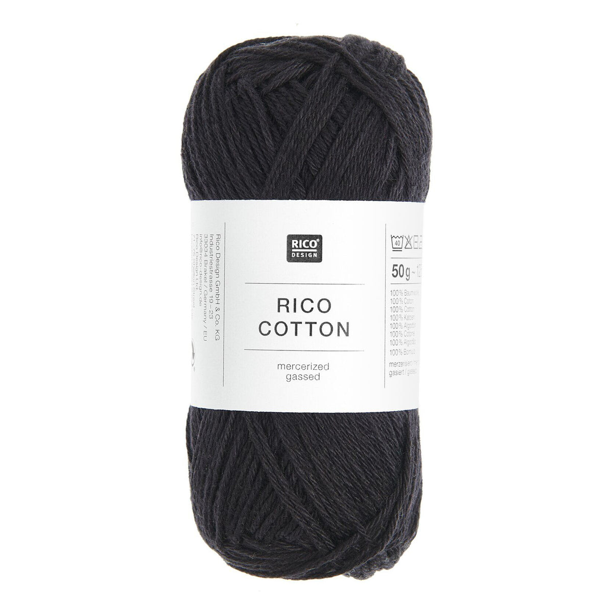 Pelote de Cotton de Rico Design coloris 905 Noir
