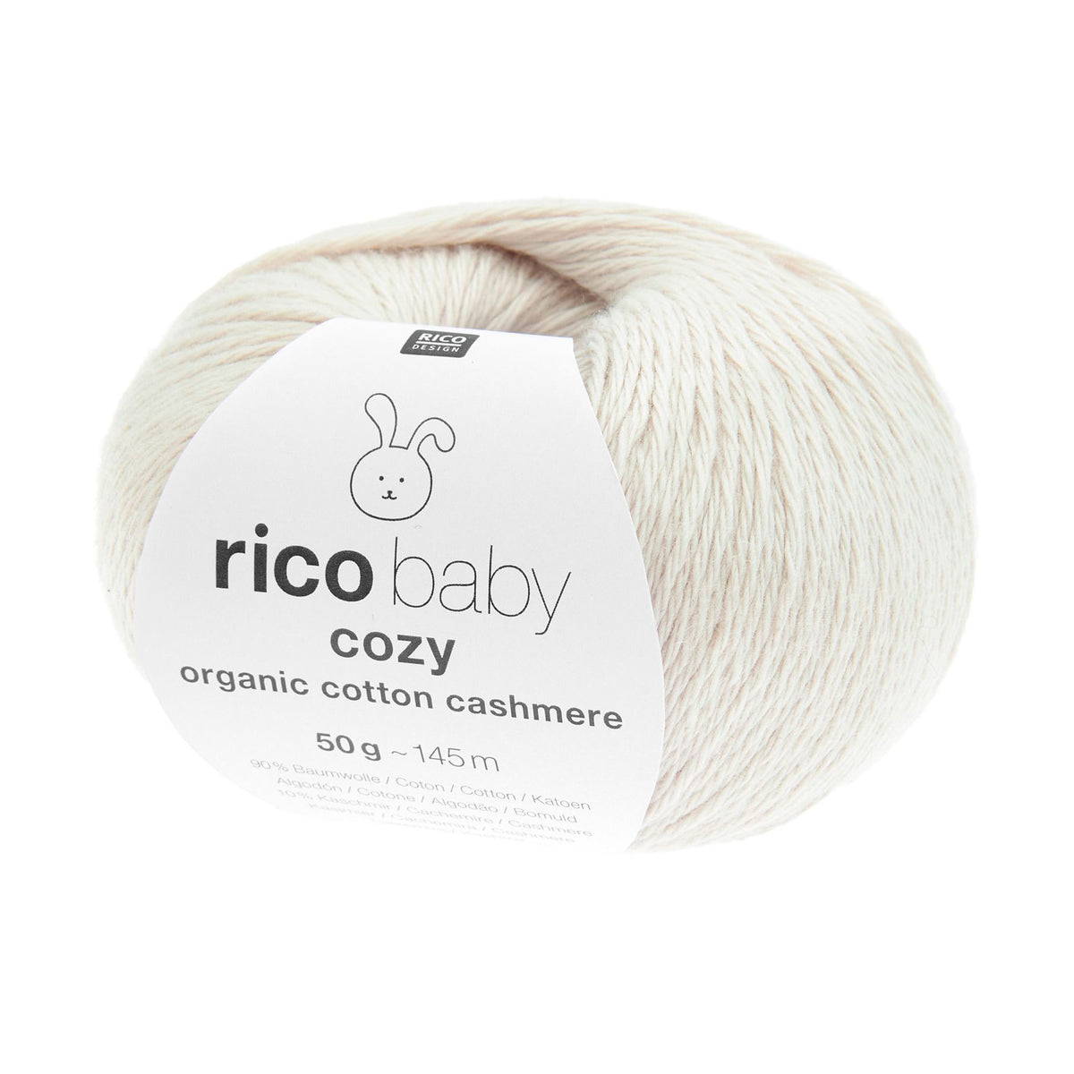 Pelote de Baby Cozy Organic Cotton Cashmere de Rico Design coloris 002 Nature