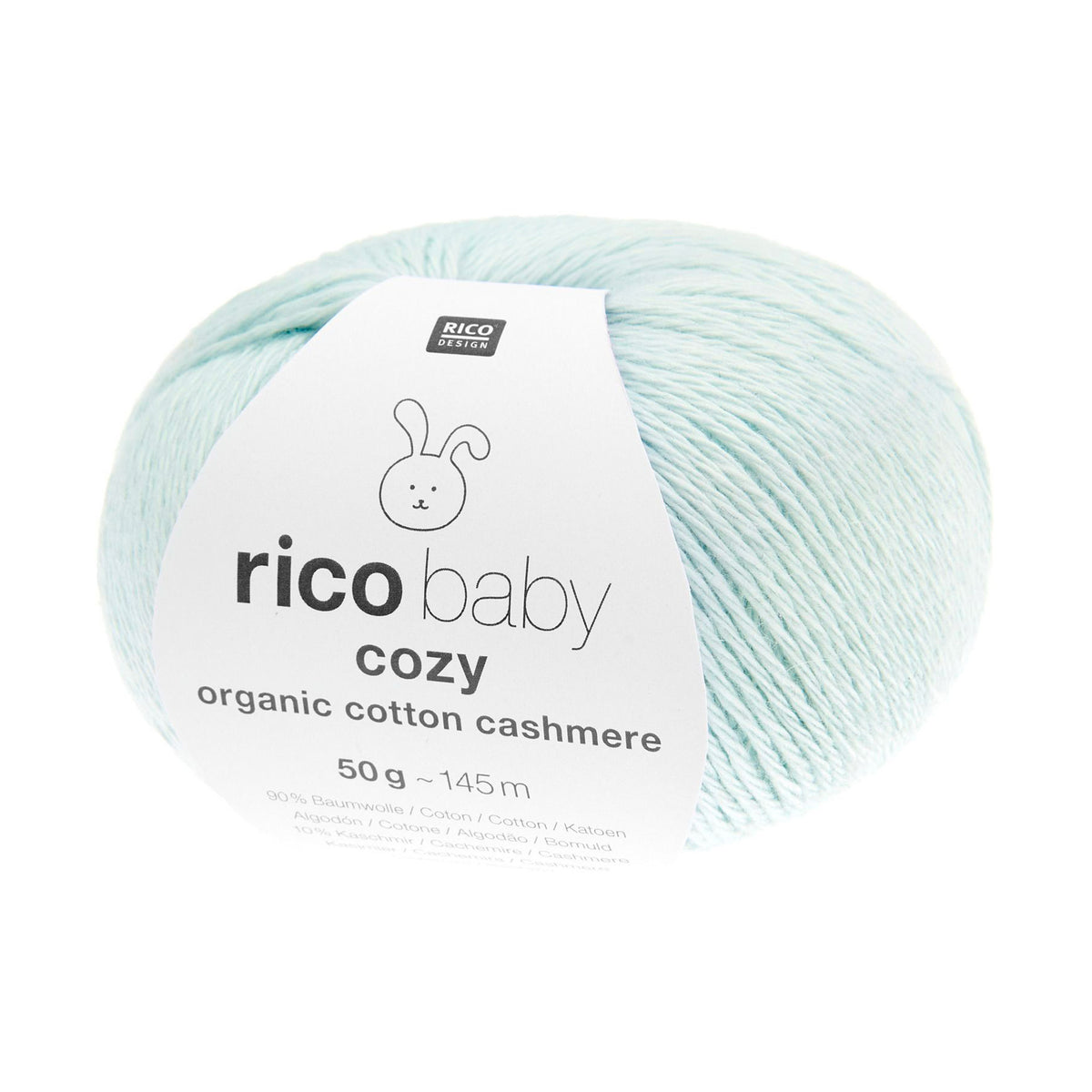 Pelote de Baby Cozy Organic Cotton Cashmere de Rico Design coloris 007 Bleu Clair