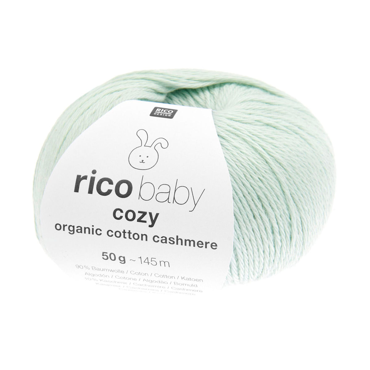 Pelote de Baby Cozy Organic Cotton Cashmere de Rico Design coloris 008 Menthe