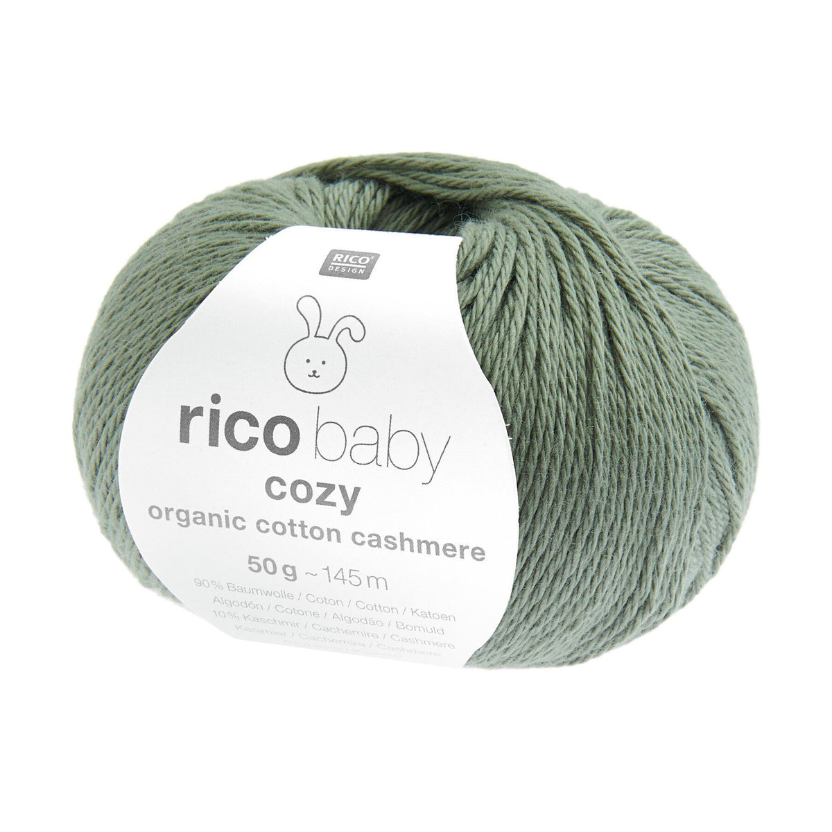 Pelote de Baby Cozy Organic Cotton Cashmere de Rico Design coloris 012 Lierre