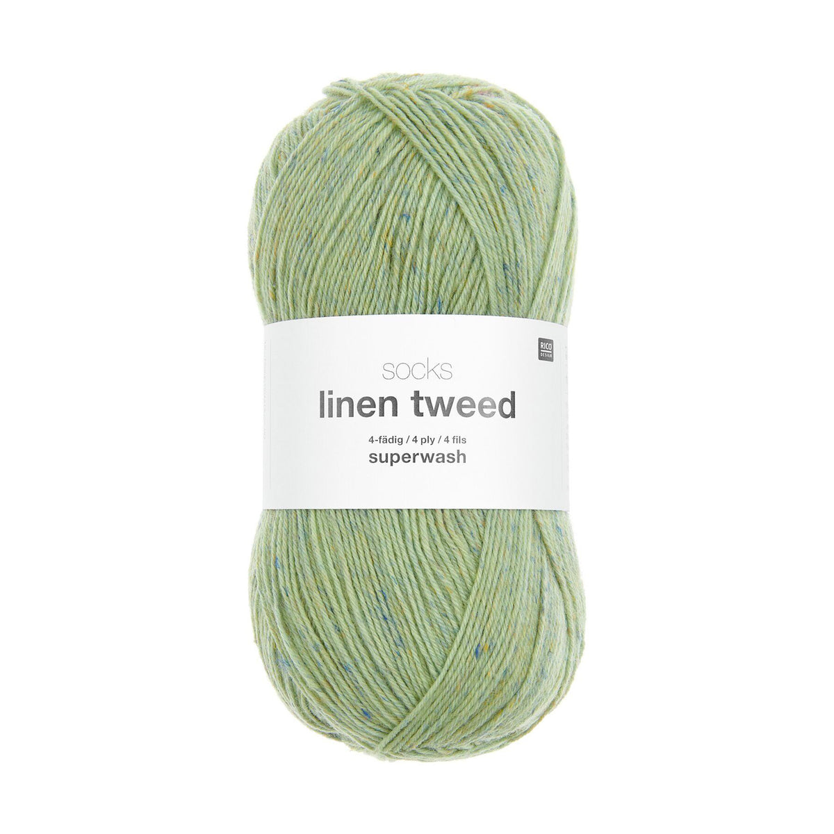 Socks Linen Tweed de Rico Design coloris 006 Olive
