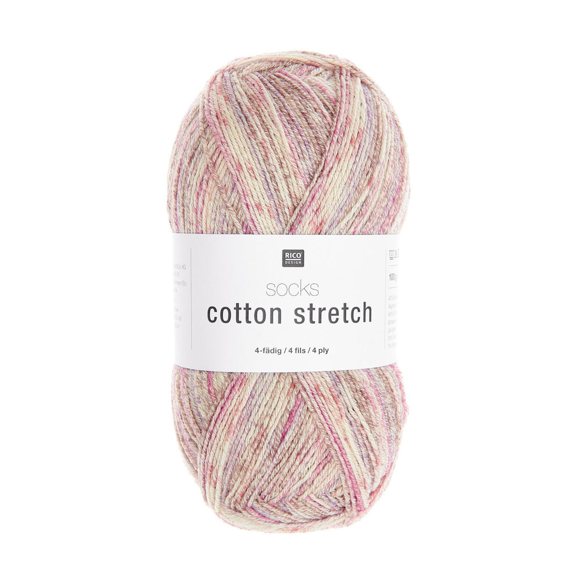 Socks Cotton Stretch de Rico Design coloris 003 Mauve
