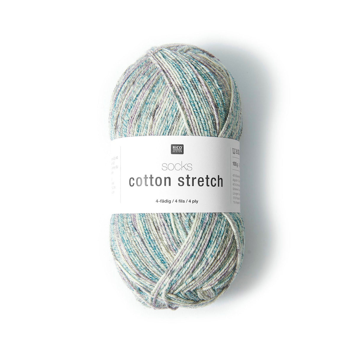 Socks Cotton Stretch de Rico Design coloris 004 Aqua