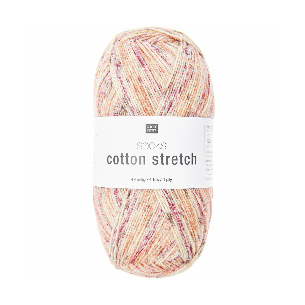 Socks Cotton Stretch de Rico Design coloris 010 Red Berries