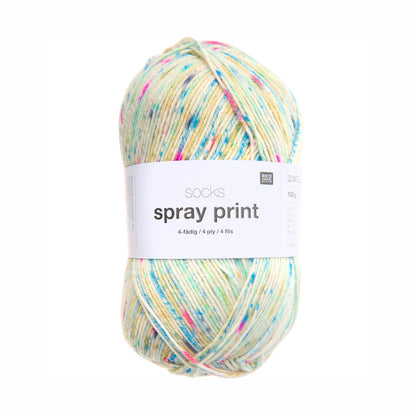 Pelote de Socks Spray Print de Rico Design coloris 004 Beach