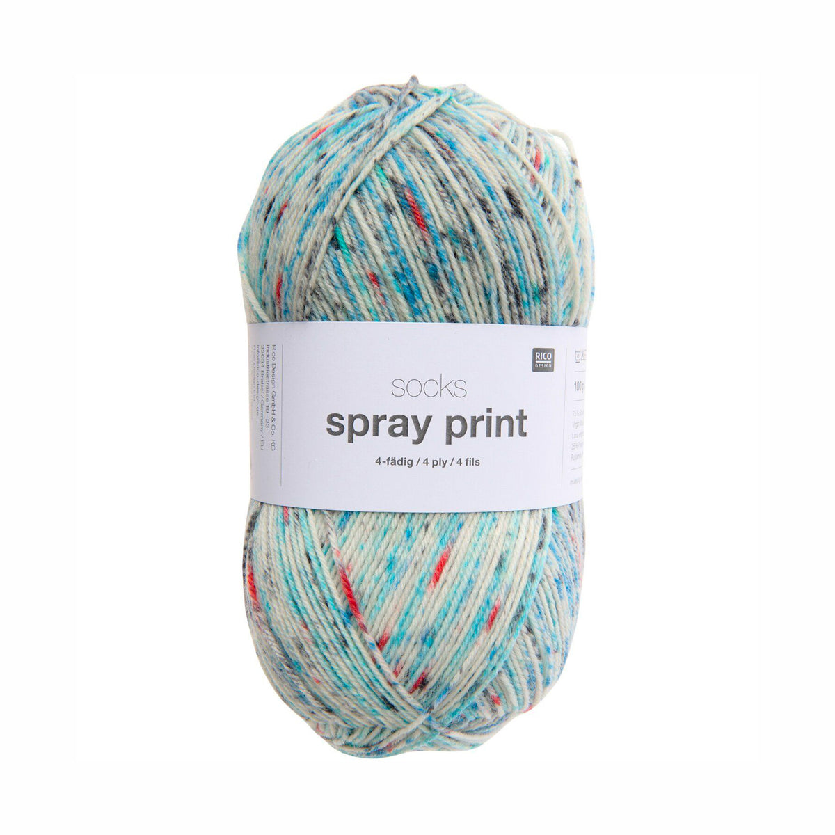 Pelote de Socks Spray Print de Rico Design coloris 005 Ocean
