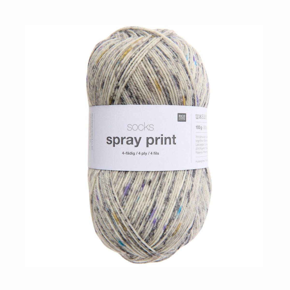 Pelote de Socks Spray Print de Rico Design coloris 006 Stones