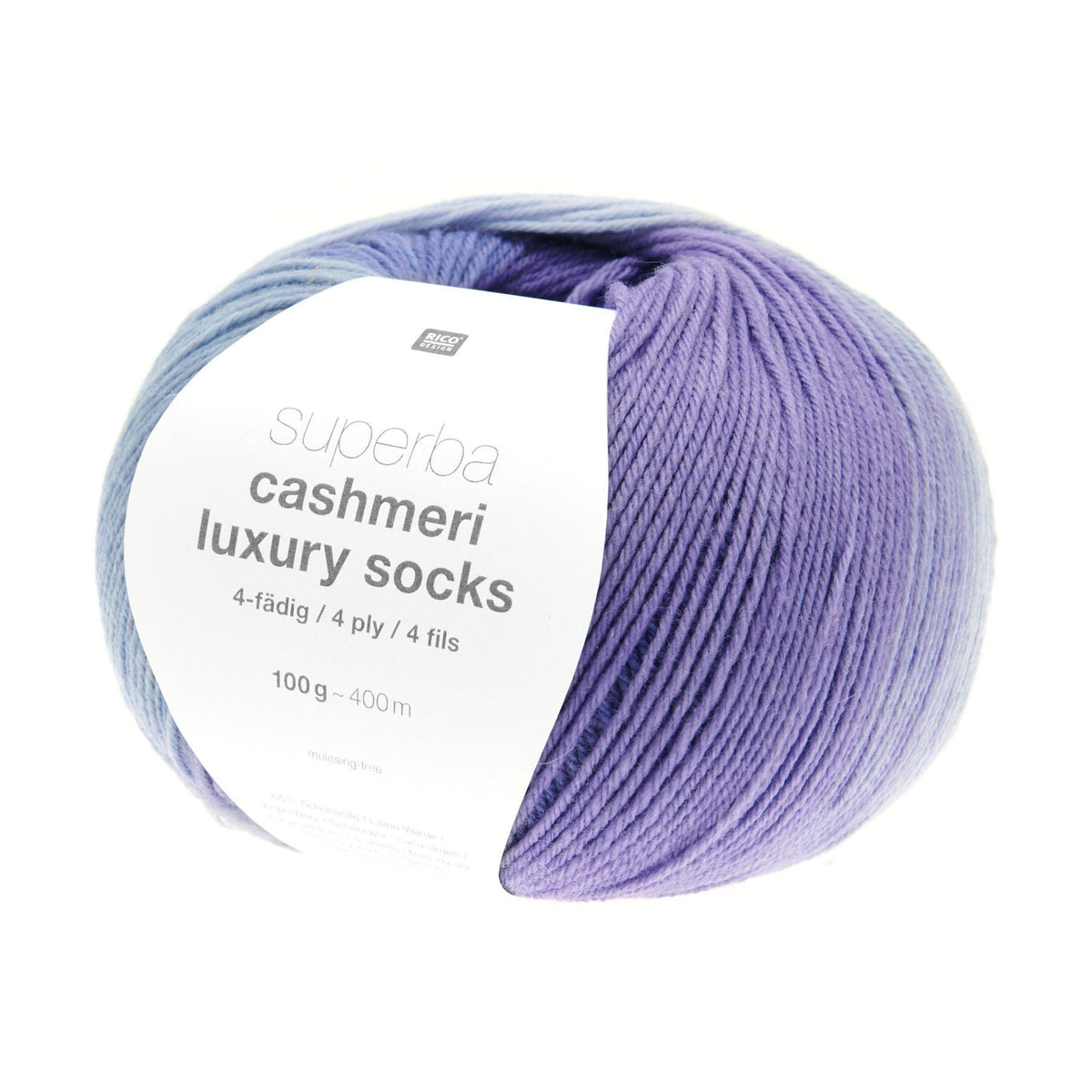 Superba Cashmeri Luxury Socks de Rico Design coloris 029 Violette