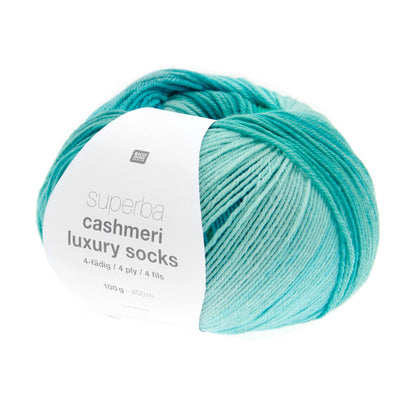 Superba Cashmeri Luxury Socks de Rico Design coloris 030 Aqua