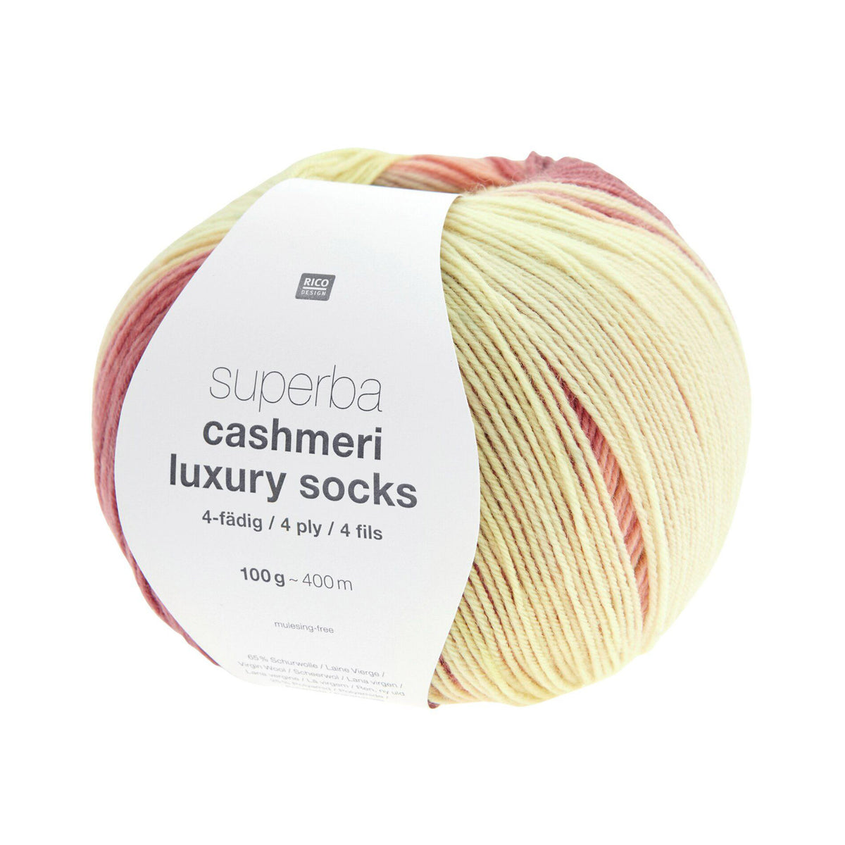 Superba Cashmeri Luxury Socks de Rico Design coloris 037 Earthy Pastels