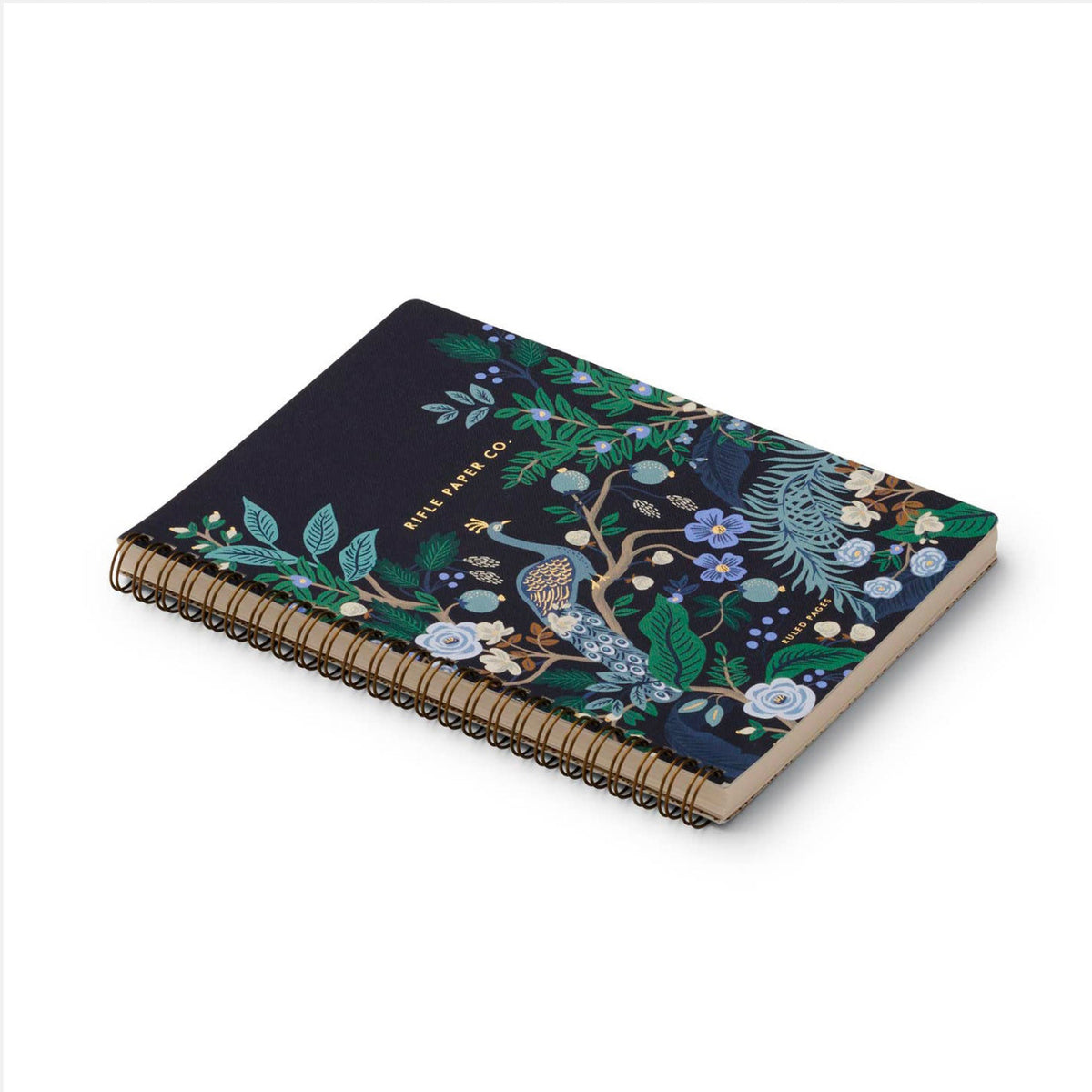 Carnet à spirale Rifle Paper Co modèle Peacock (spirale gauche / grand)