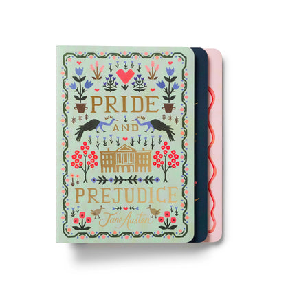 Set de trois carnets Rifle and Co modèle Jane Austen