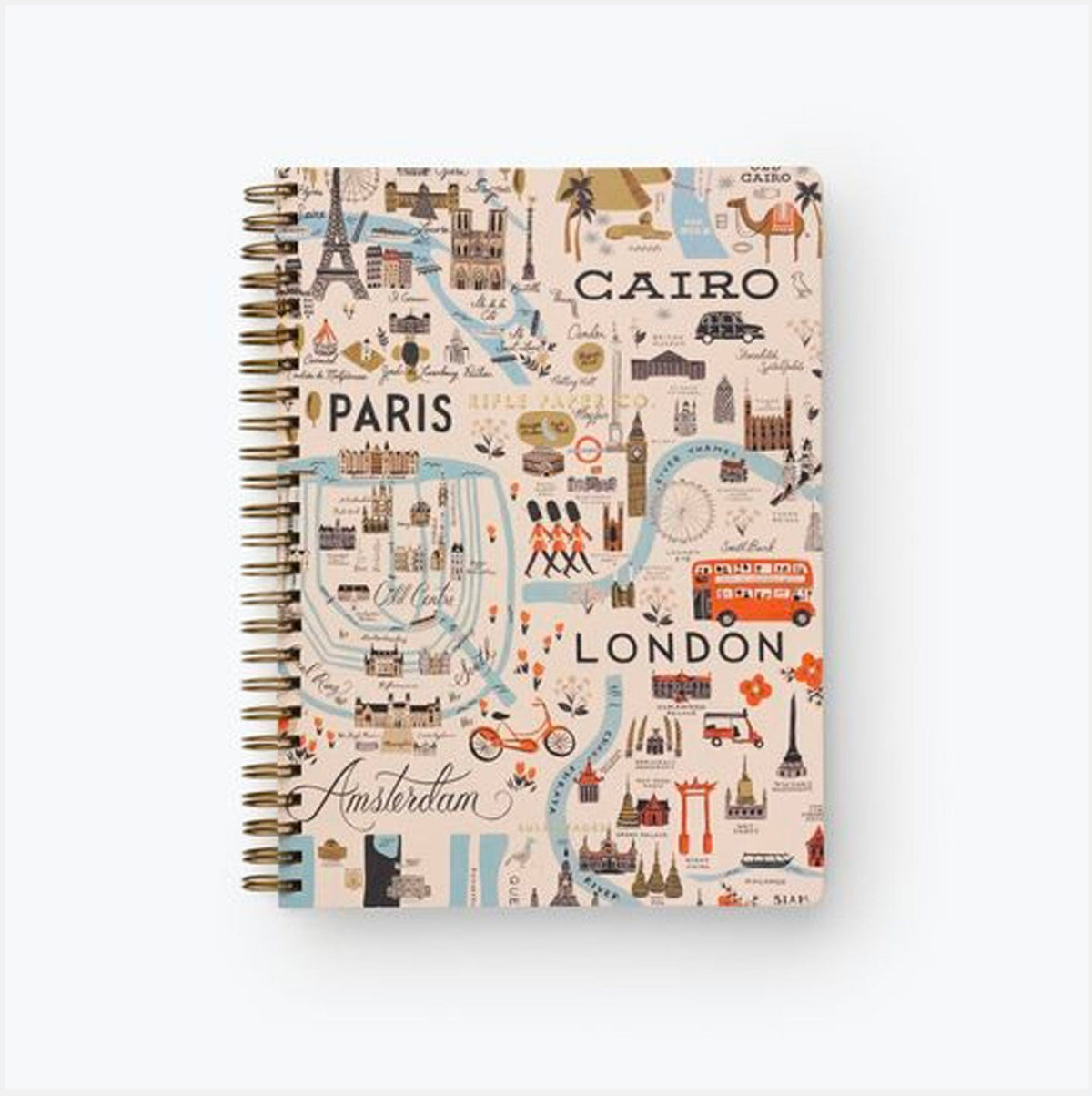 Carnet à spirale Rifle Paper Co modèle Travel (spirale gauche / grand)