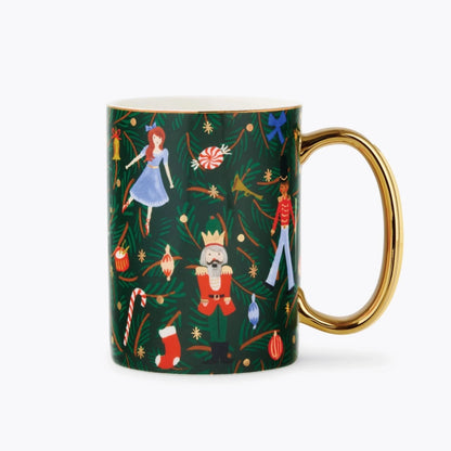 Mug Rifle Paper Co, modèle Casse-Noisette (fond vert)