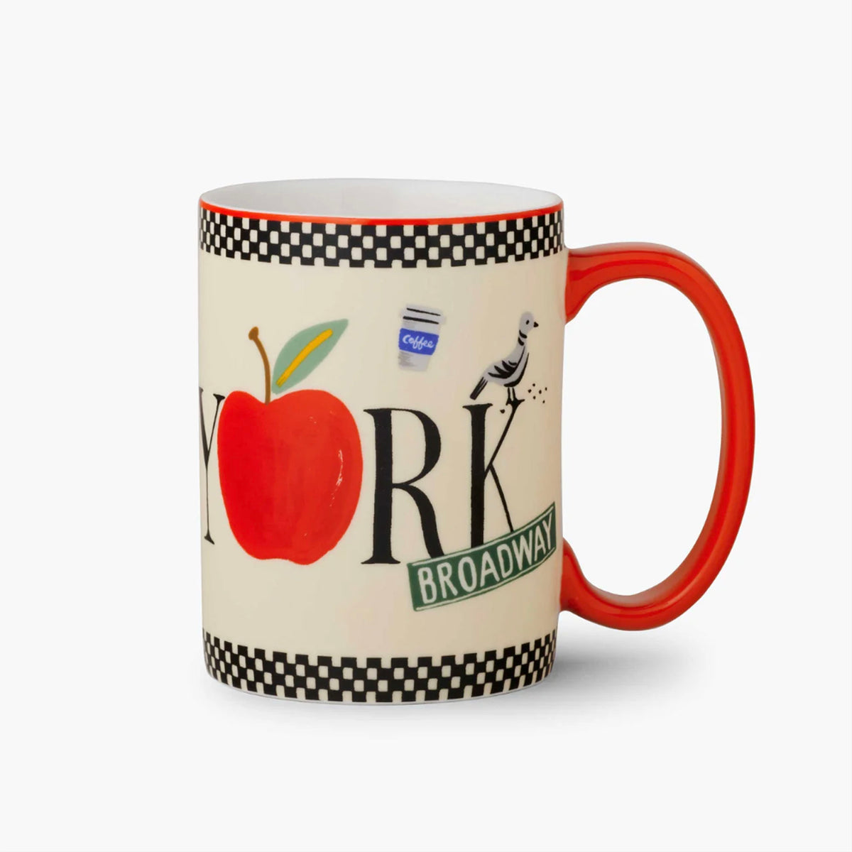 Mug en céramique avec poignée dorée Rifle Paper Co modèle New York