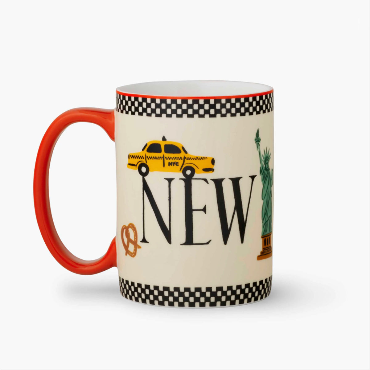 Mug en céramique avec poignée dorée Rifle Paper Co modèle New York