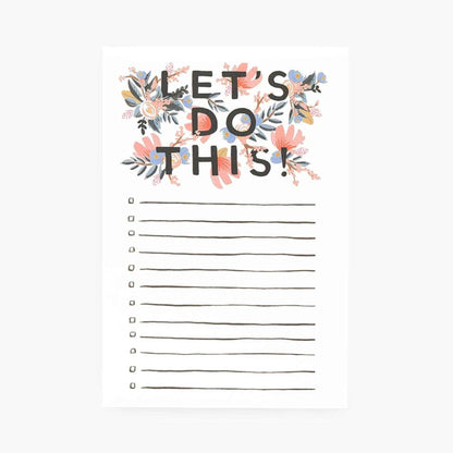 Bloc-notes de Rifle Paper Co, modèle Let's Do This 