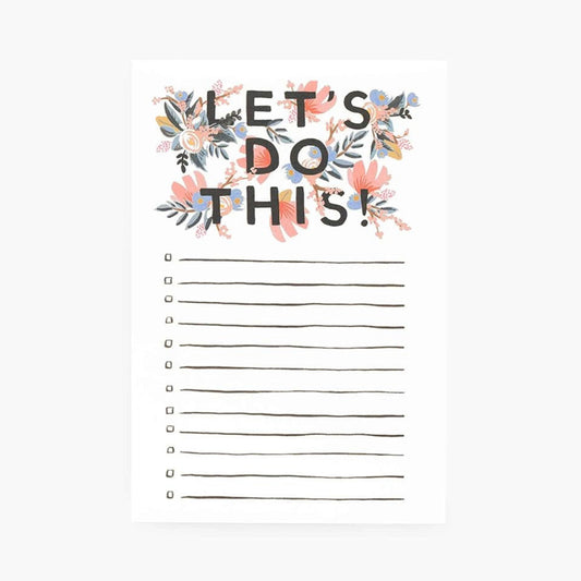 Bloc-notes de Rifle Paper Co, modèle Let's Do This 