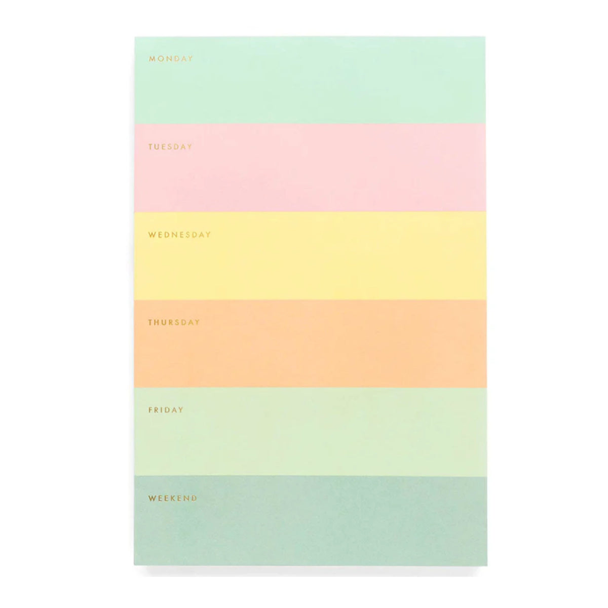 Bloc-notes aimanté de Rifle Paper Co, modèle Semainier Pastel