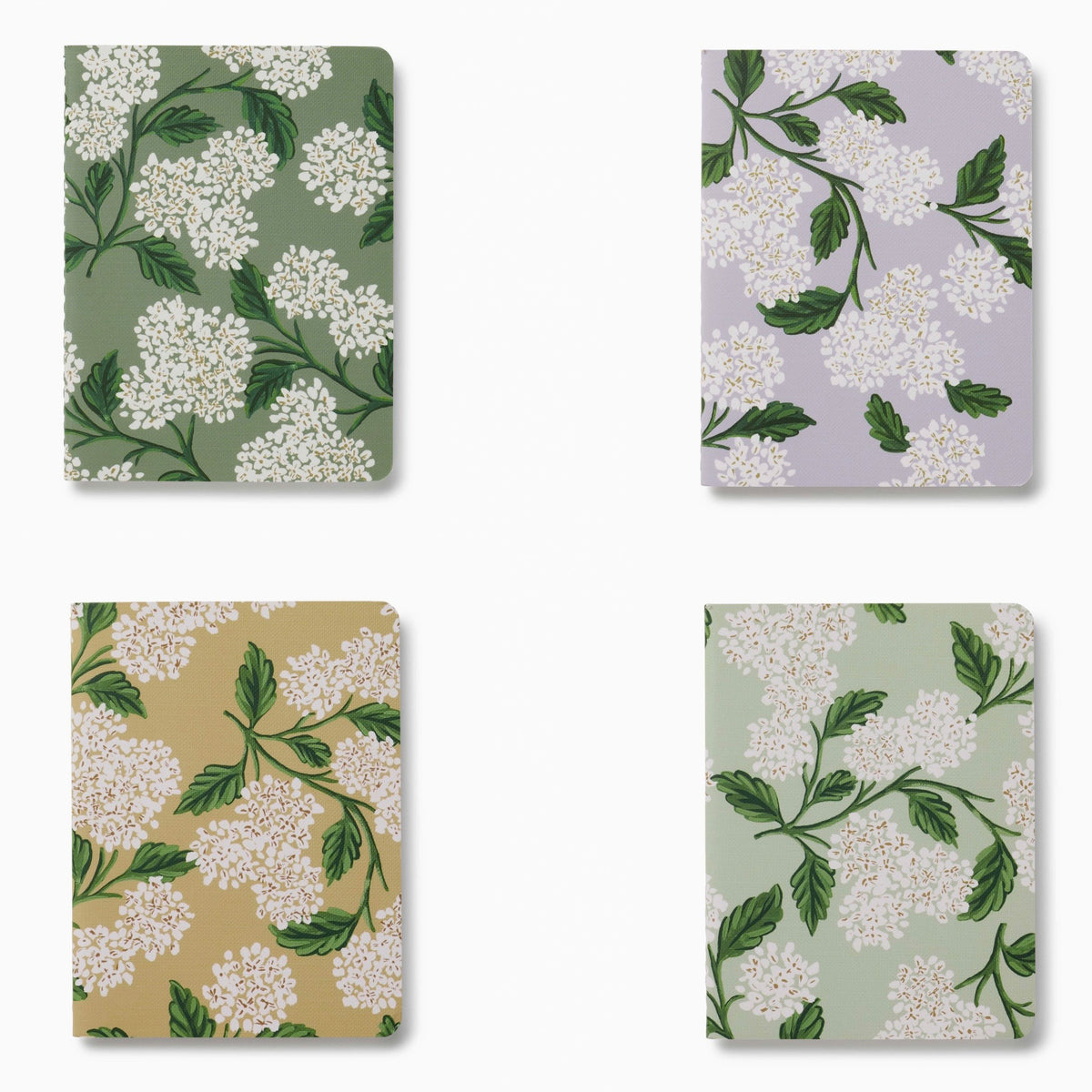 Box set de huit carnets Rifle and Co modèle Hydrangea