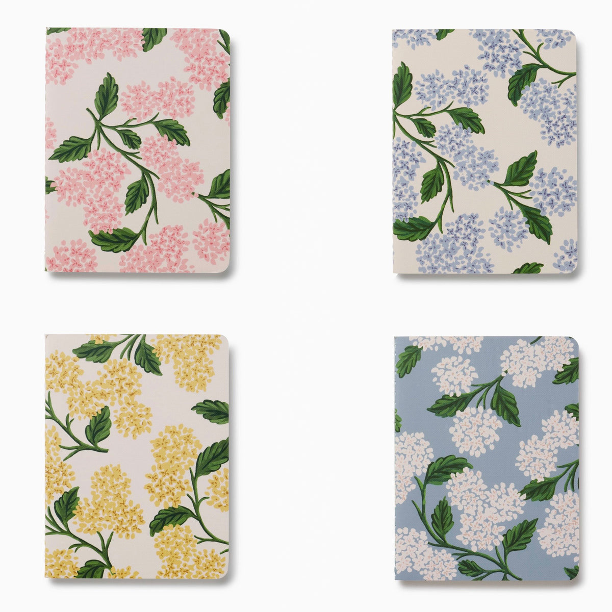 Box set de huit carnets Rifle and Co modèle Hydrangea