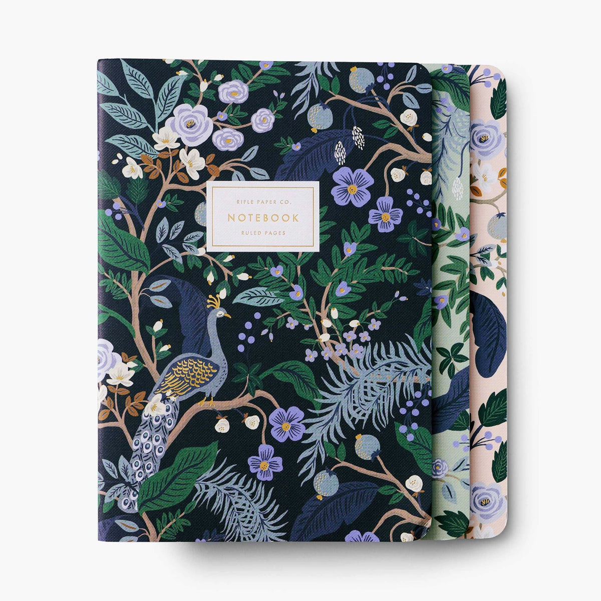 Set de trois carnets Rifle and Co modèle Peacock