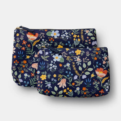 Lot de deux pochettes de Rifle Paper Co modèle Bramble Field