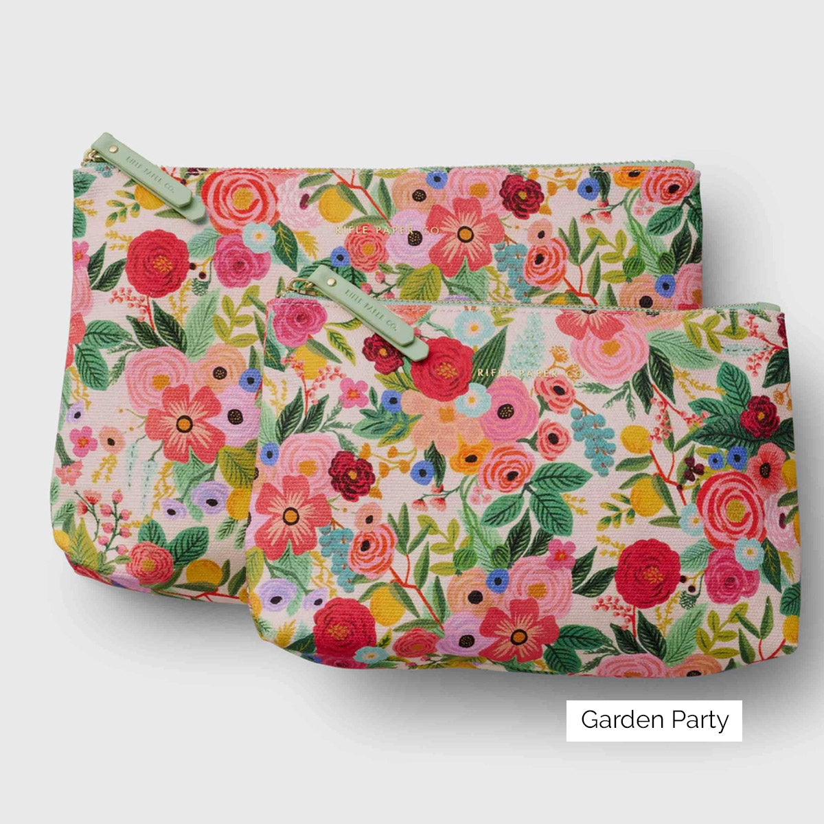 Lot de deux pochettes de Rifle Paper Co modèle Garden Party