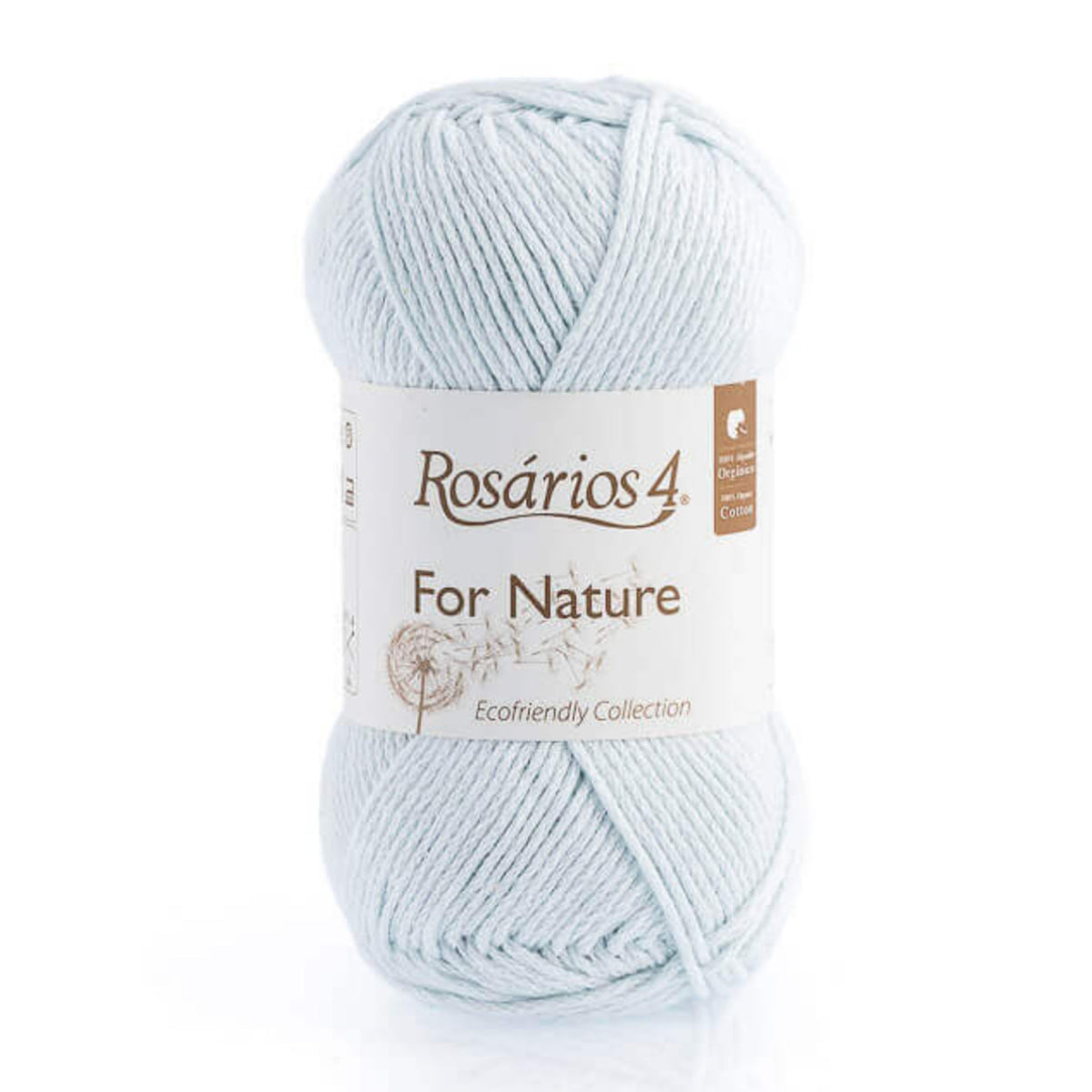 Pelote de coton bio For Nature de Rosários 4, coloris 06 Bleu Glacier